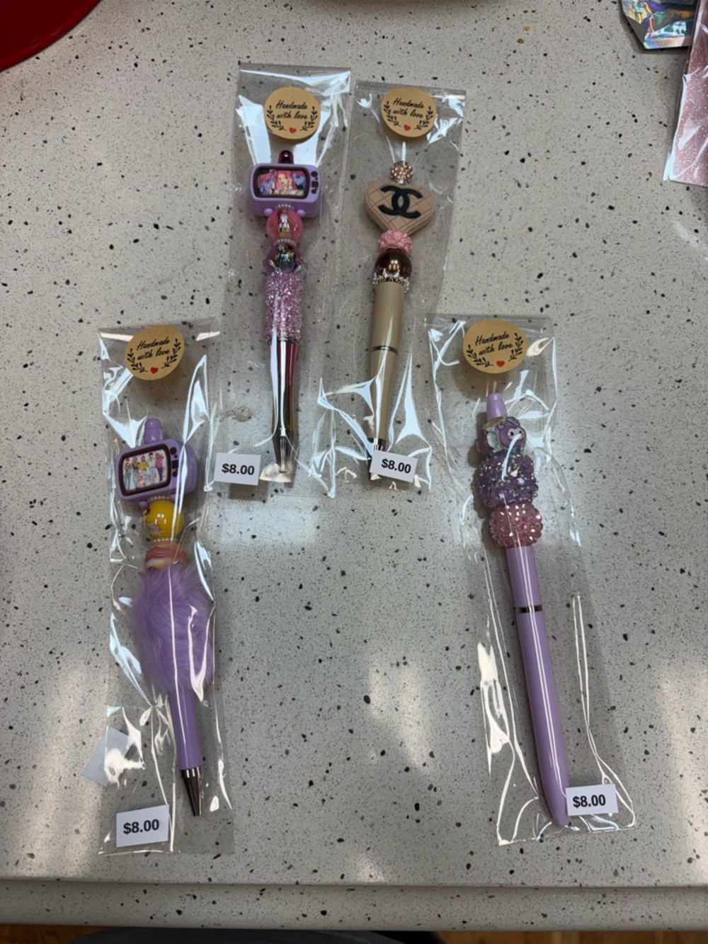 Purple Decorative Ballpoint Pen - Cute Charm Top
